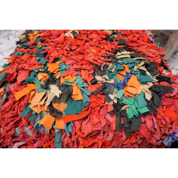 Moroccan Vintage Pouf Floor Pillow Berber Ottoman 03YL00489 - Picture 7 of 10